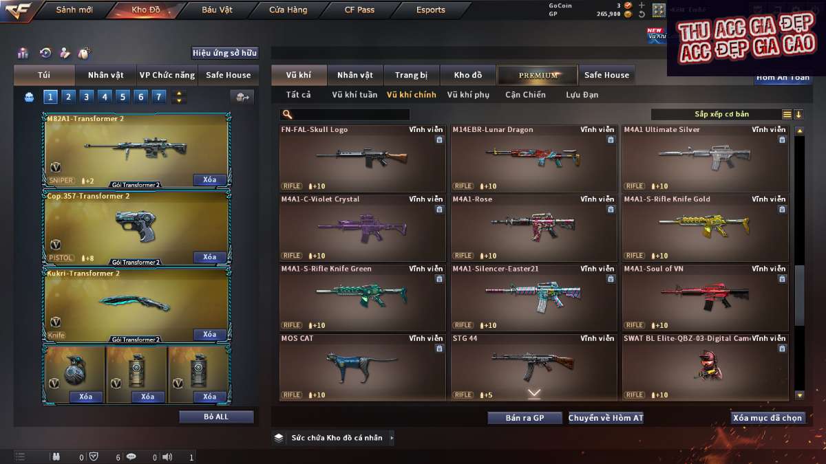 shop acc cf uy tin gia re